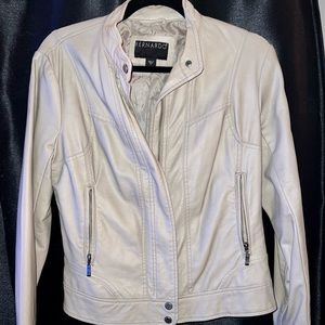 Bernardo Tan Leather Jacket Size Medium